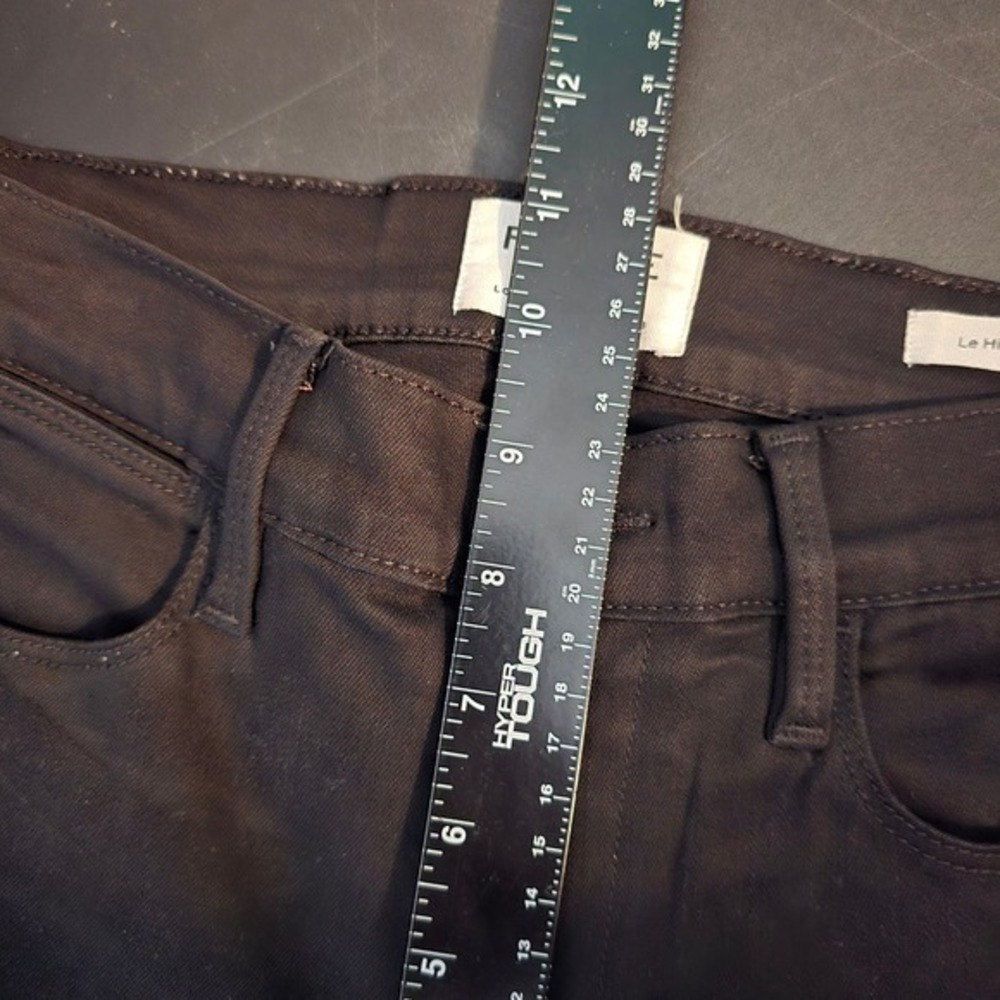 FRAME‎ Le High Skinny Jeans Black High Rise Frayed Hem Denim Size 25 - Picture 13 of 15